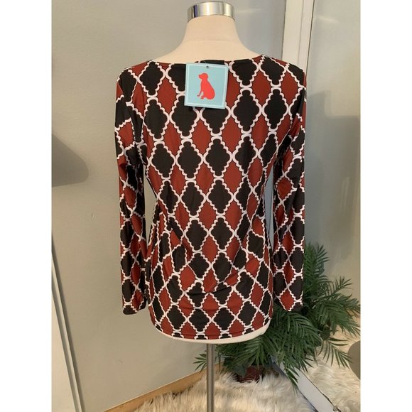 Haley and the Hound NWT Garnet Black Blouse Long sleeve Women's M - Picture 3 of 8